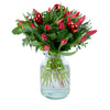 Boeket tulpen love rood