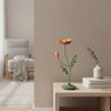 Metalen papaver bloem peach