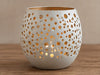 Metalen windlicht roze, creme of taupe