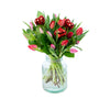 Boeket tulpen love roze rood