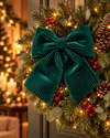 Kerststrik Donkergroen en Bordeaux rood