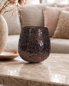 Theelichthouder Aubergine van Glas