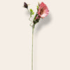 Bonrosa exclusive flowers kunstmatige klaproos in roze-rood met gedetailleerde zijden bloemblaadjes en lange steel.