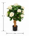 Hortensia deluxe kunstplant op stam 90cm - crème