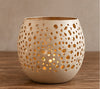 Metalen windlicht roze, creme of taupe